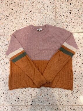 Madewell lavender and rust rugby style Crewneck Sweater